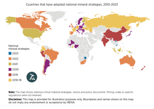 کشورهایی که استراتژی های ملی معدنی را اتخاذ کرده اند، 2010-2013